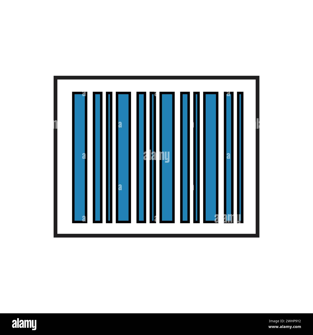 Barcode icon flat vector illustration Stock Vector Image & Art - Alamy