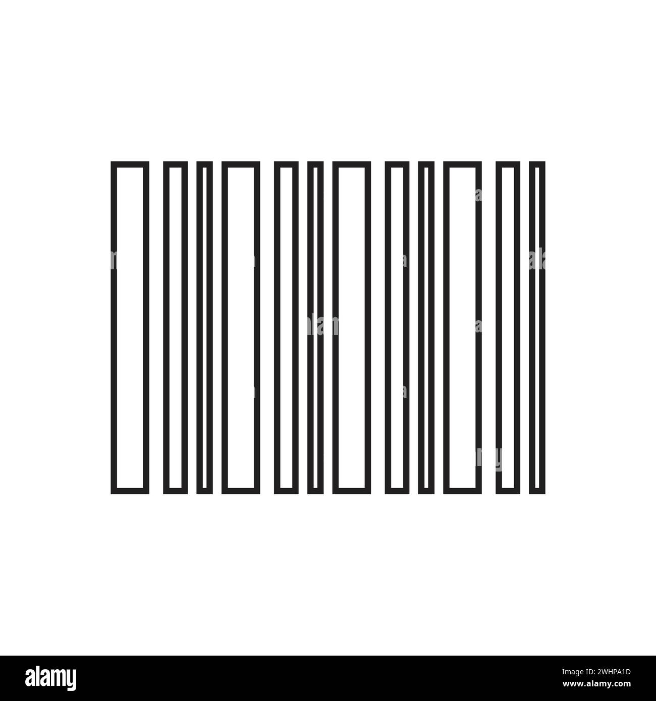 Barcode icon flat vector illustration Stock Vector Image & Art - Alamy