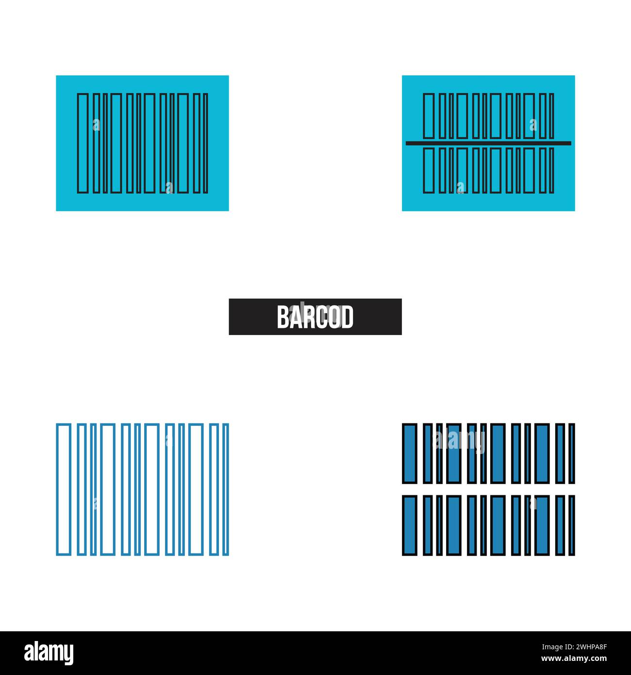 Barcode icon flat vector illustration Stock Vector Image & Art - Alamy