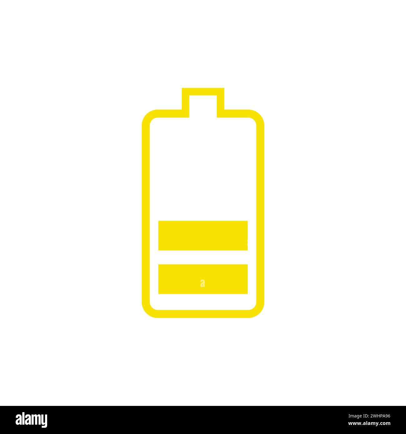battery icon in flat style with background. Stock Vector