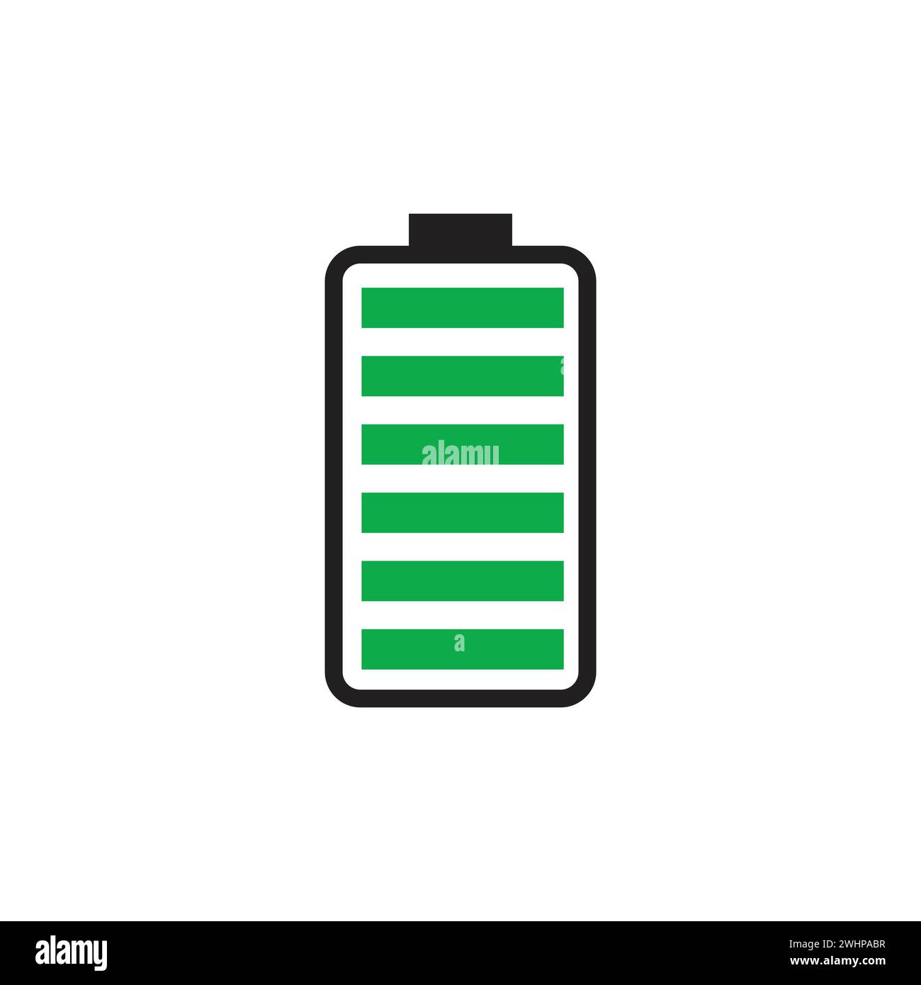 Flat battery icon symbol vector Illustration. Stock Vector