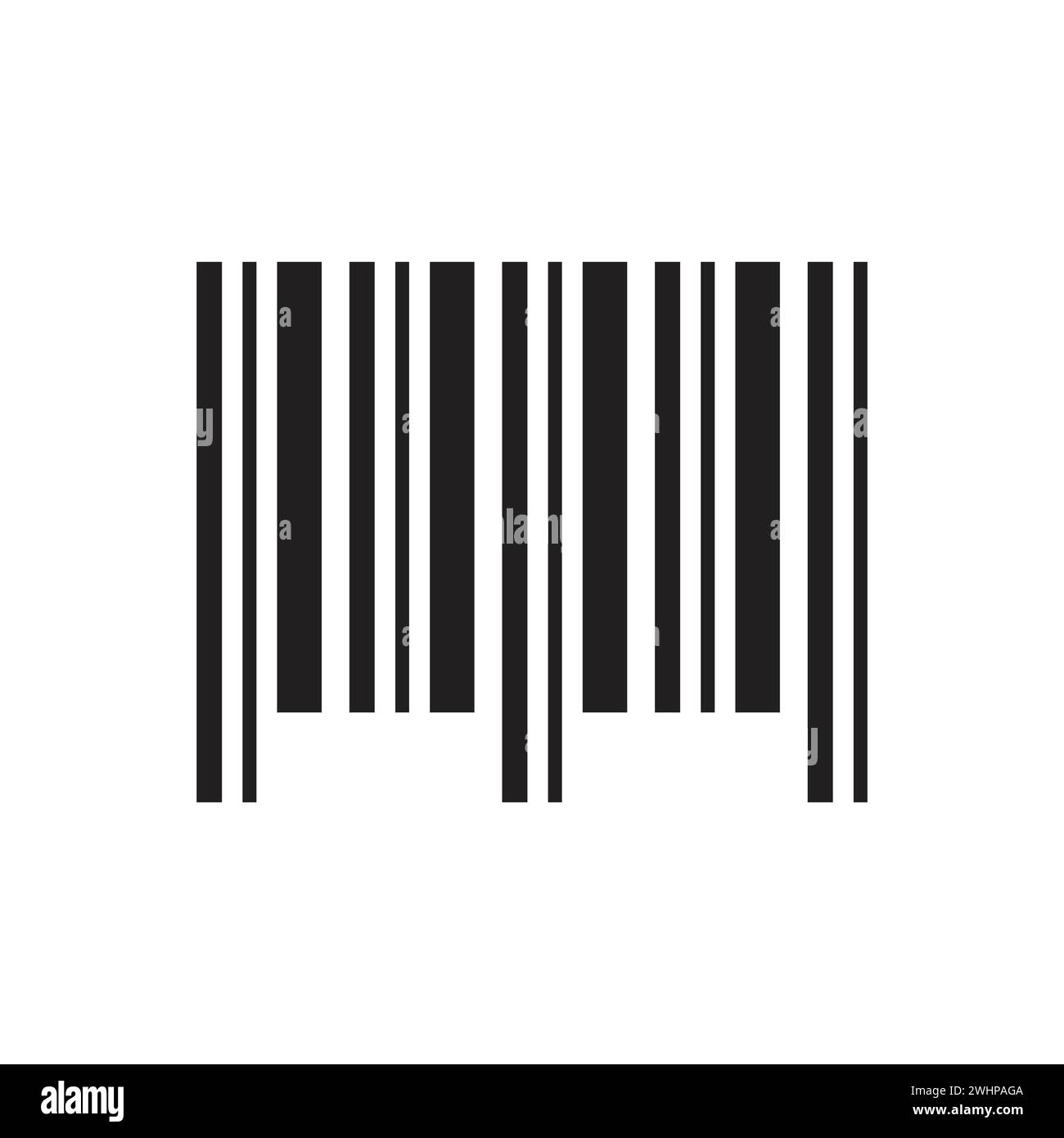 Barcode icon flat vector illustration Stock Vector Image & Art - Alamy