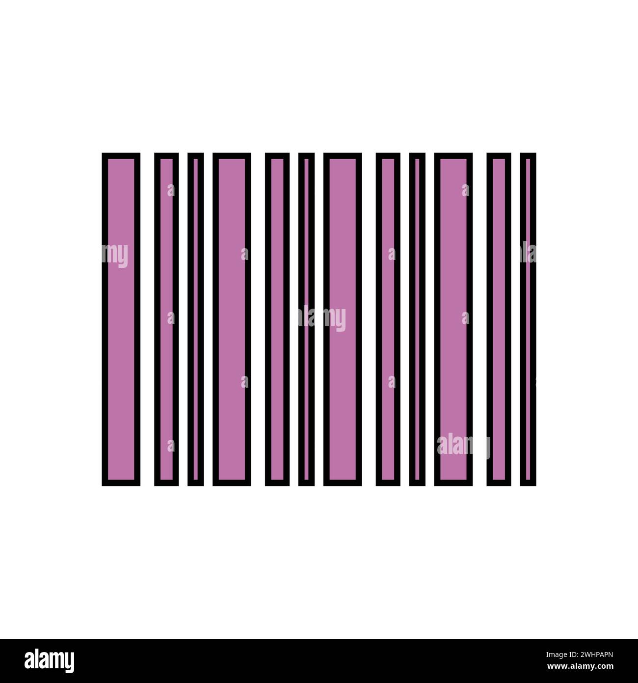 Barcode icon flat vector illustration Stock Vector Image & Art - Alamy