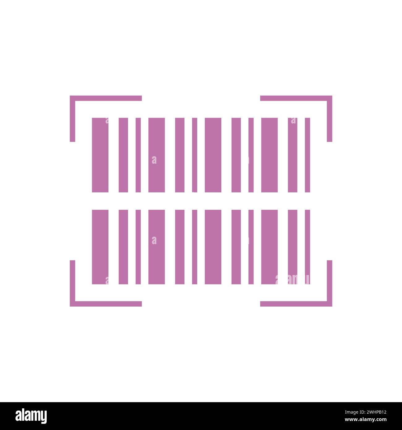 Barcode icon flat vector illustration. Stock Vector