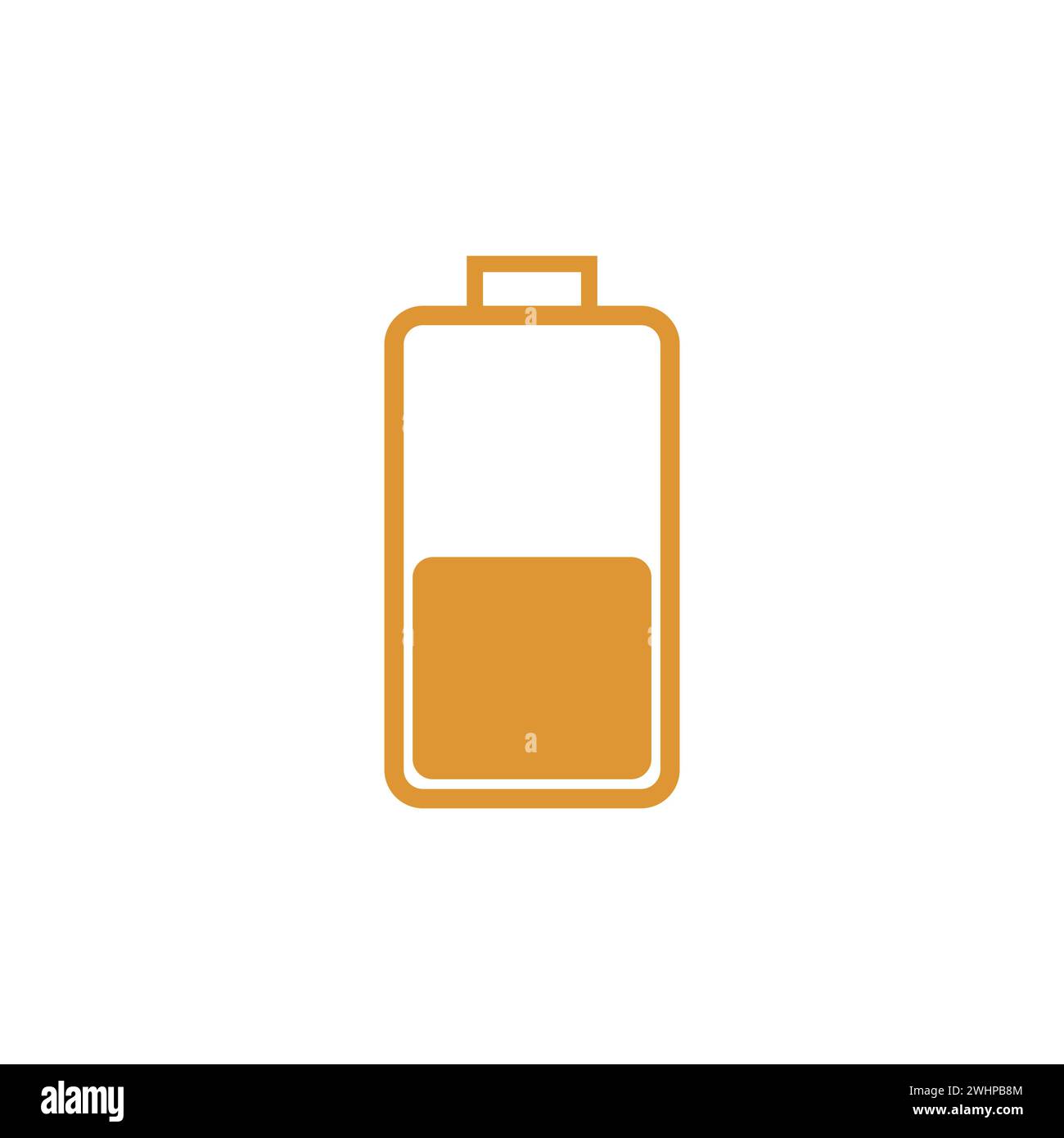 battery icon in flat style with background. Stock Vector