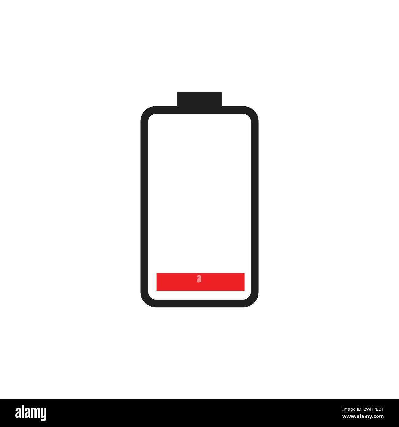 battery icon in trendy flat design. Stock Vector