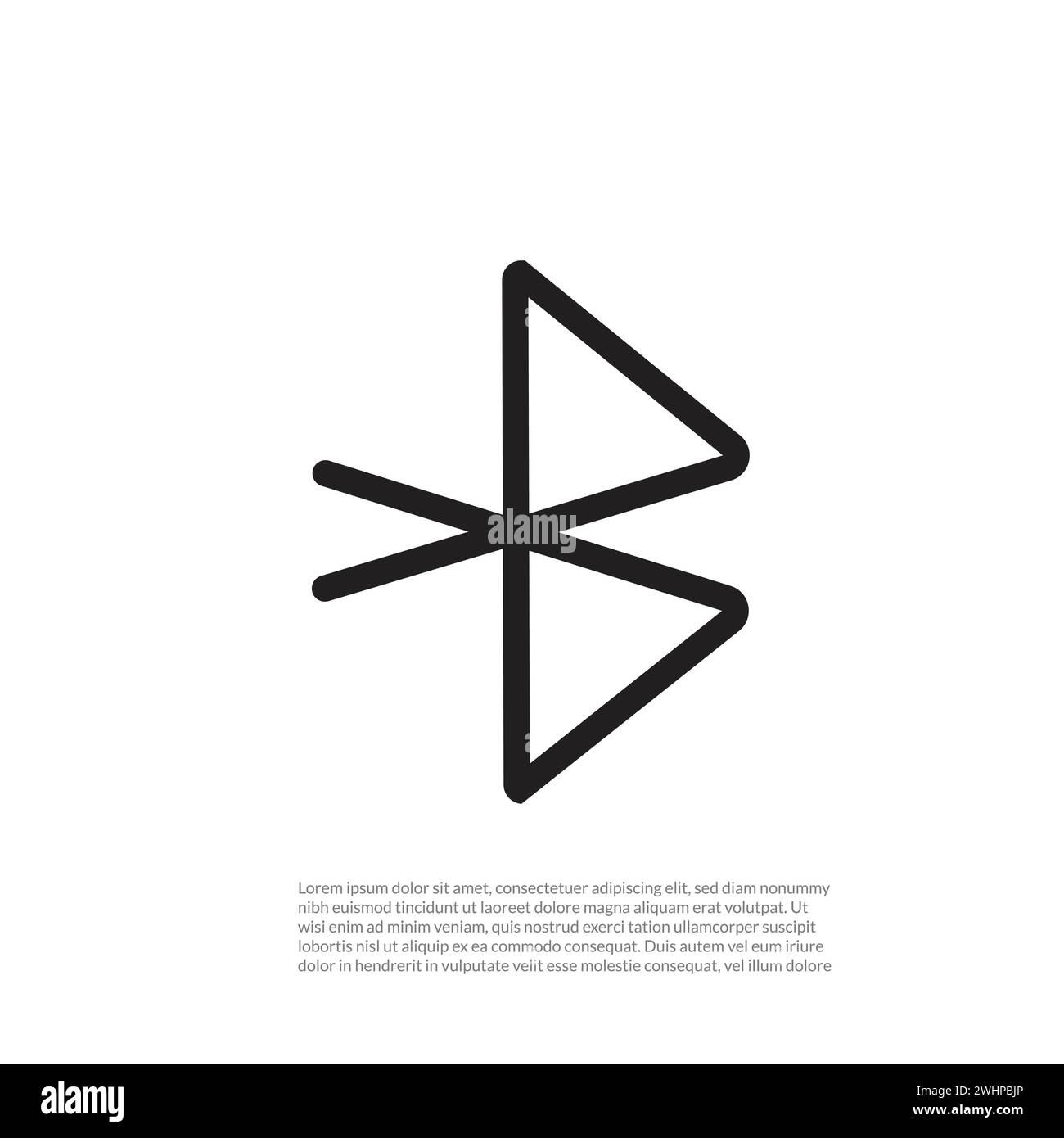 Bluetooth icon, vector on white background Stock Vector Image & Art Alamy