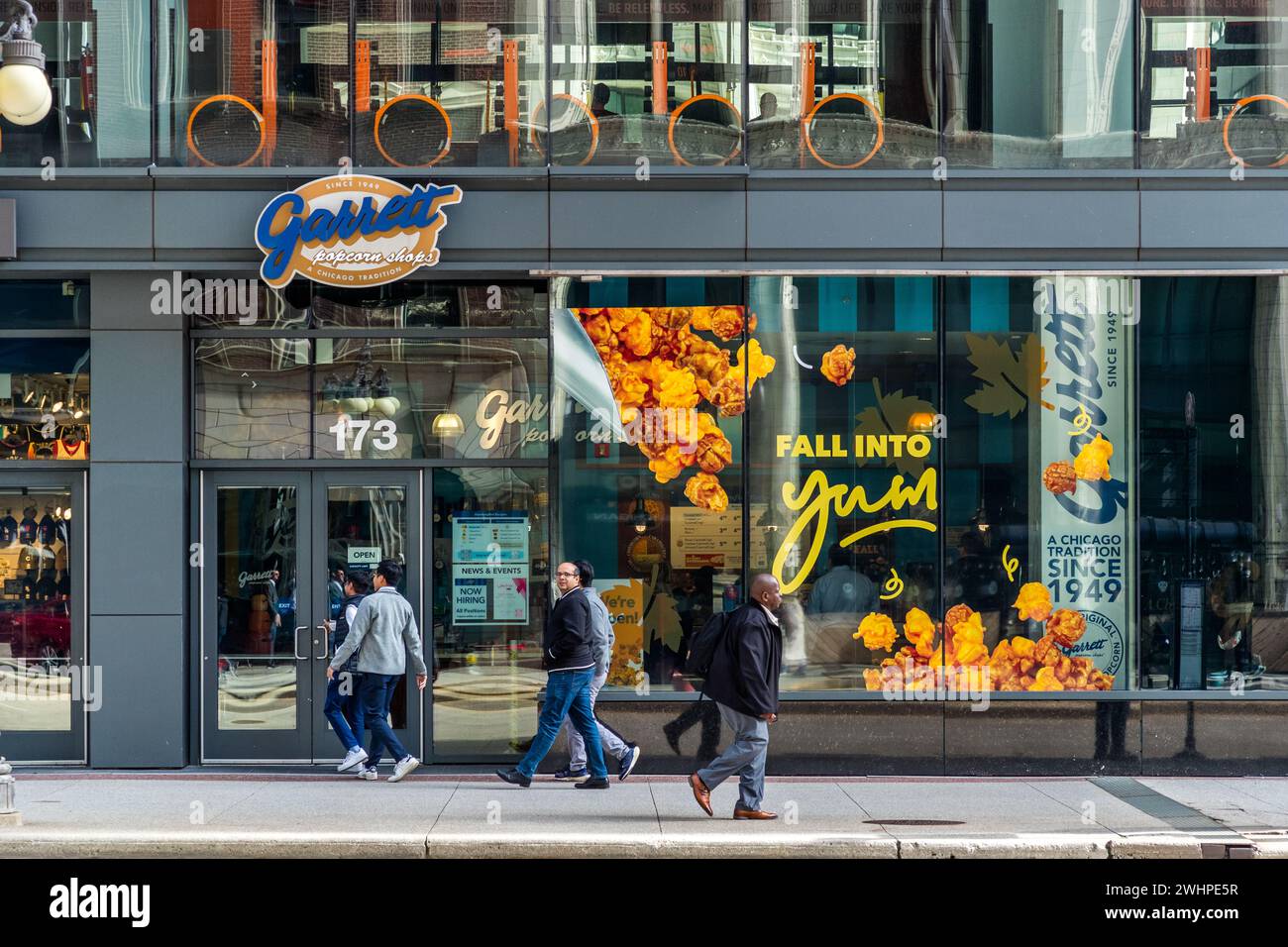 Garrett Popcorn flagship store on Michigan Avenue in Chicago. Family