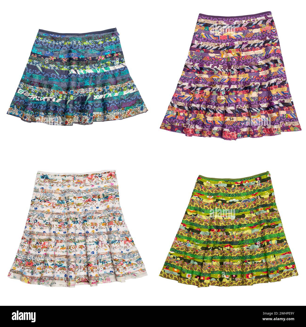 Colorful indian style  skirts Stock Photo
