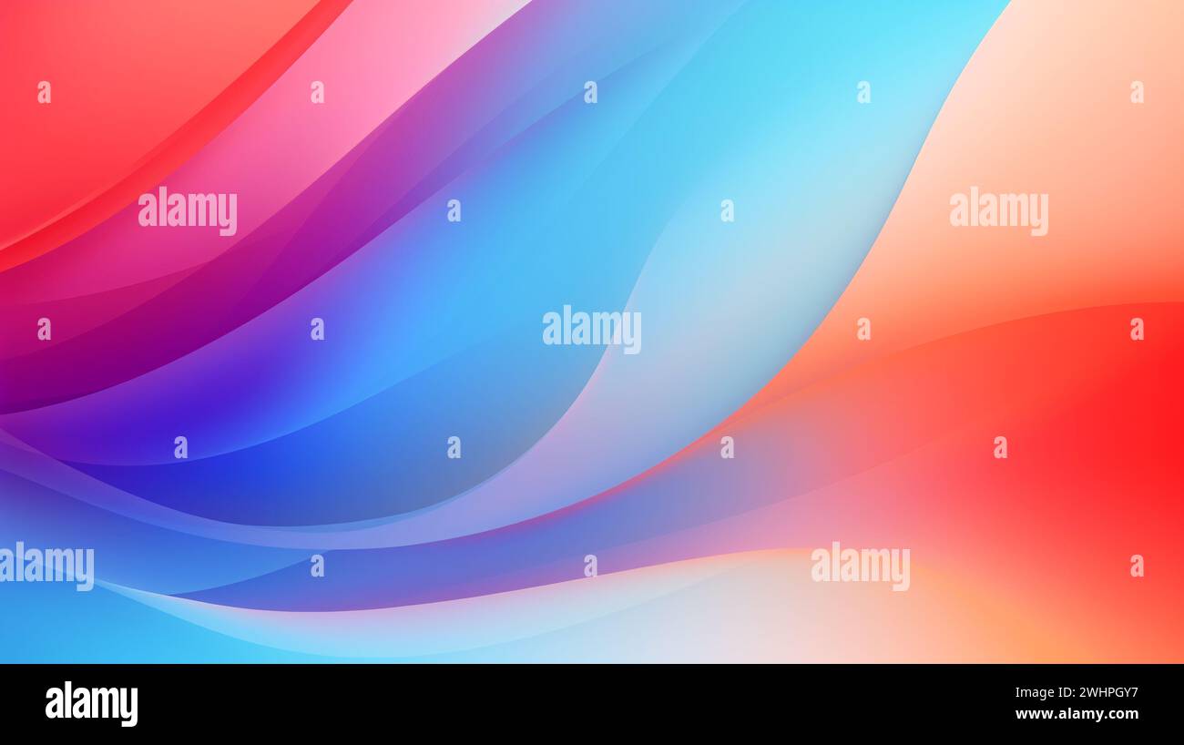 abstract colored blue and purple wavy background - AI generative Stock ...