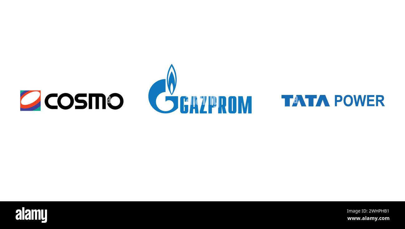 Cosmo Oil Company, Gazprom, Tata Power. Vector editorial brand icon Stock Vector Image & Art Alamy