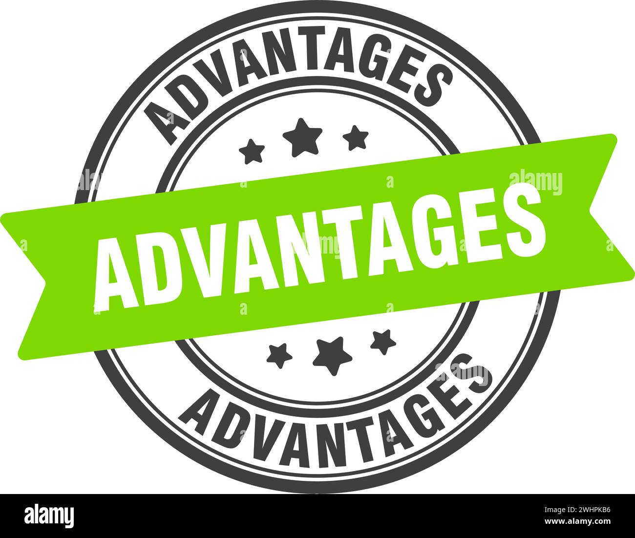 advantages stamp. advantages round sign. label on transparent ...