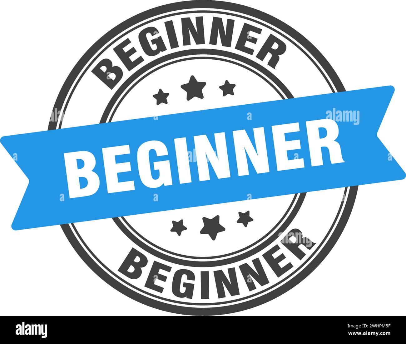  beginner stamp. beginner round sign. label on transparent background ...
