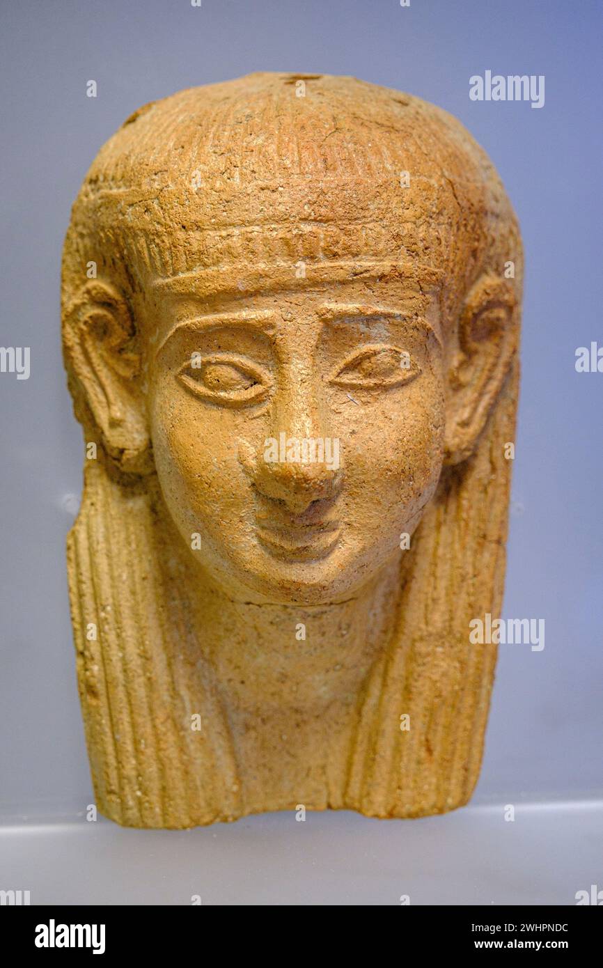 female protome, from Carthage, clay, 6th cent. BCE, Carthage national ...