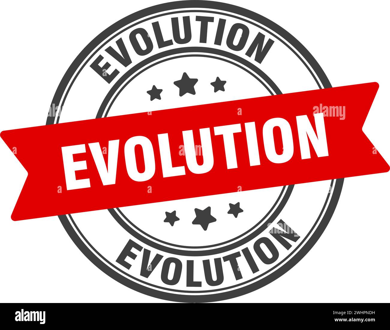 evolution stamp. evolution round sign. label on transparent background ...