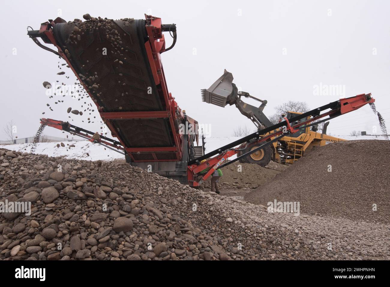 Ballast plant or gravel plant Stock Photo Alamy
