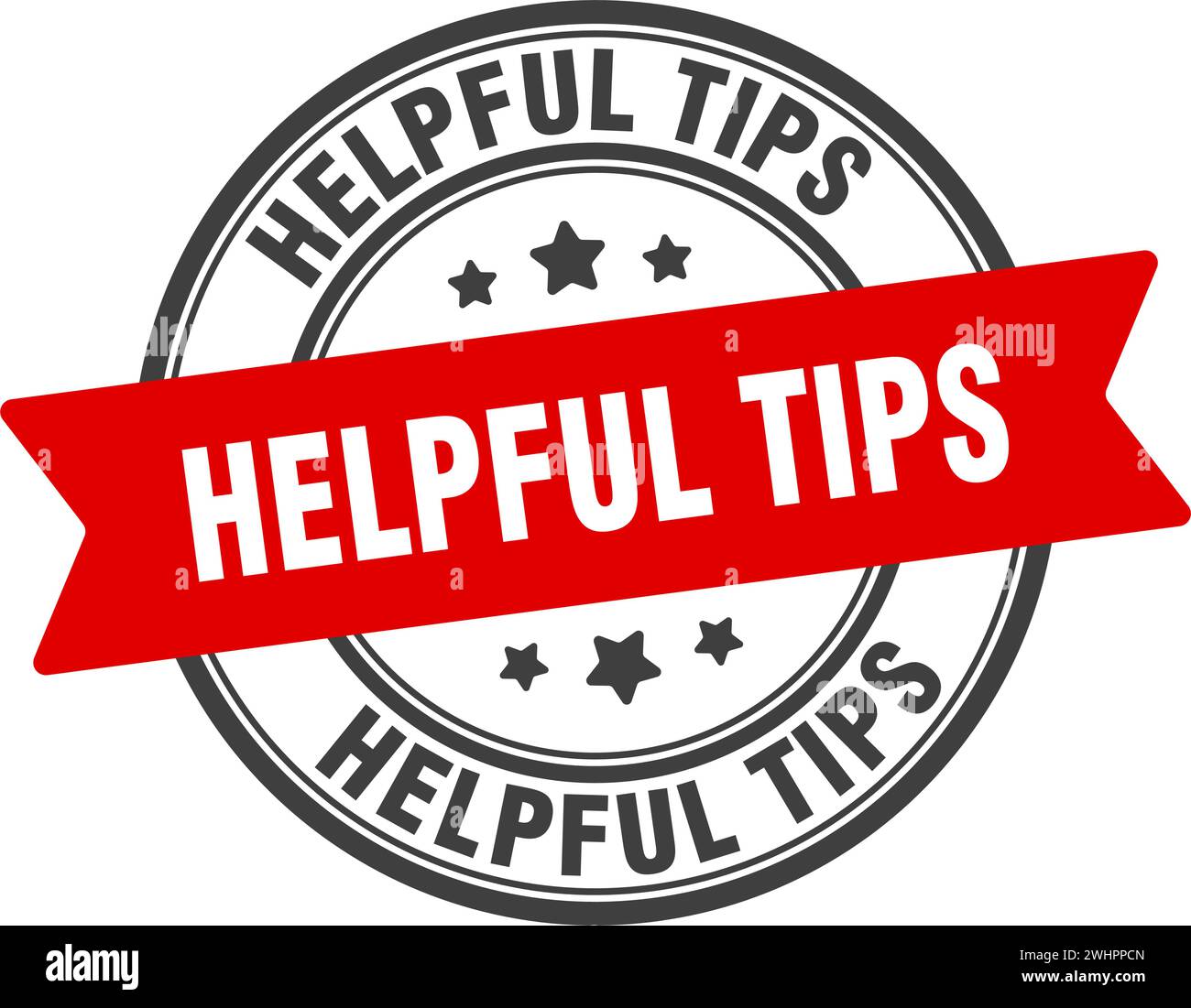 helpful tips stamp. helpful tips round sign. label on transparent background Stock Vector