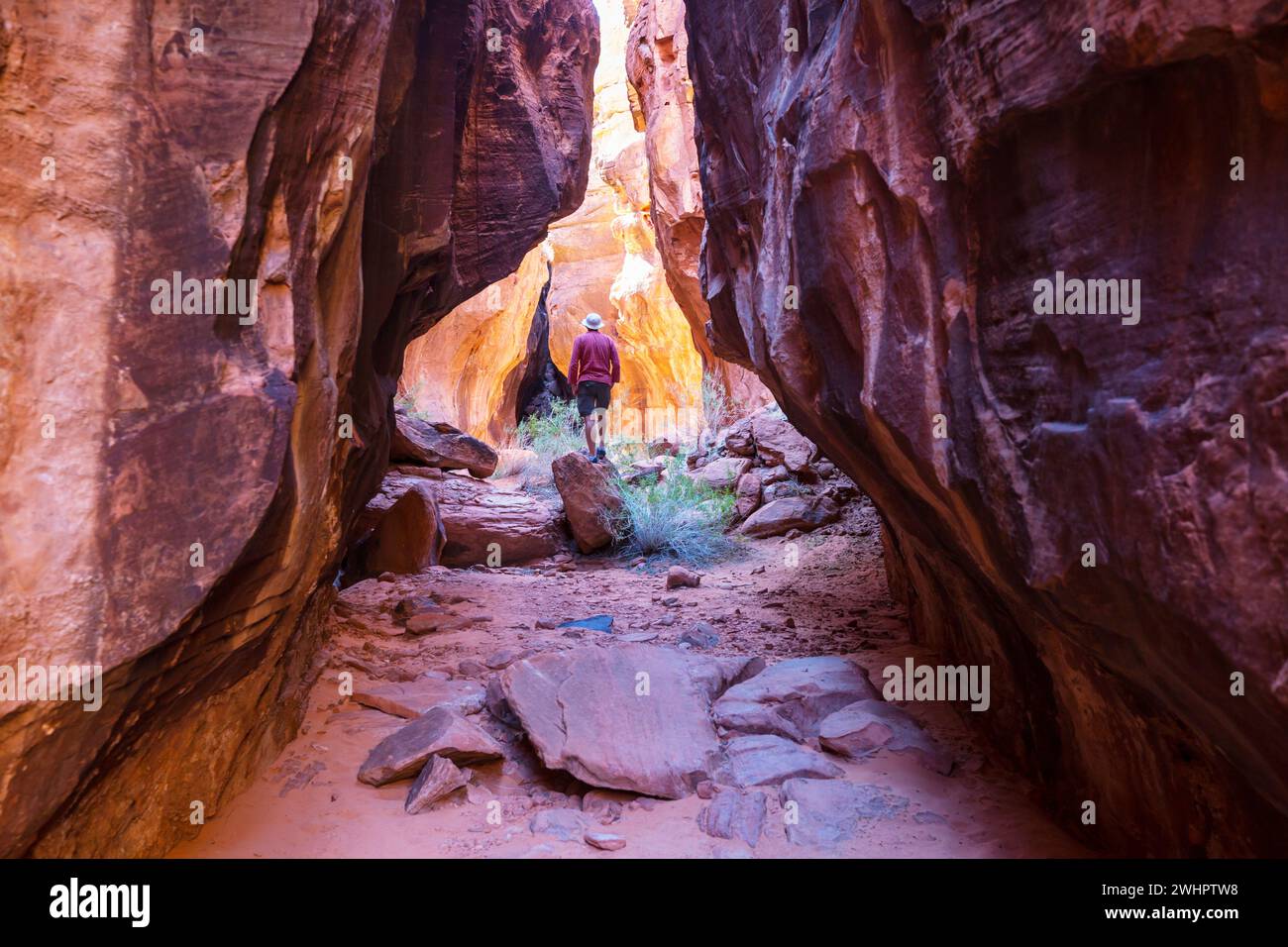 Slot canyons are a typical landscape feature in the southwest of the ...