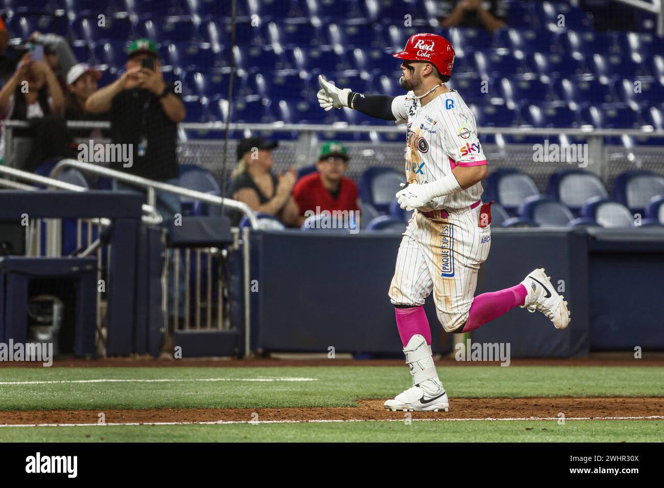 MIAMI, FLORIDA - FEBRUARY 1: Julian Ornelas of Naranjeros of Mexico ...