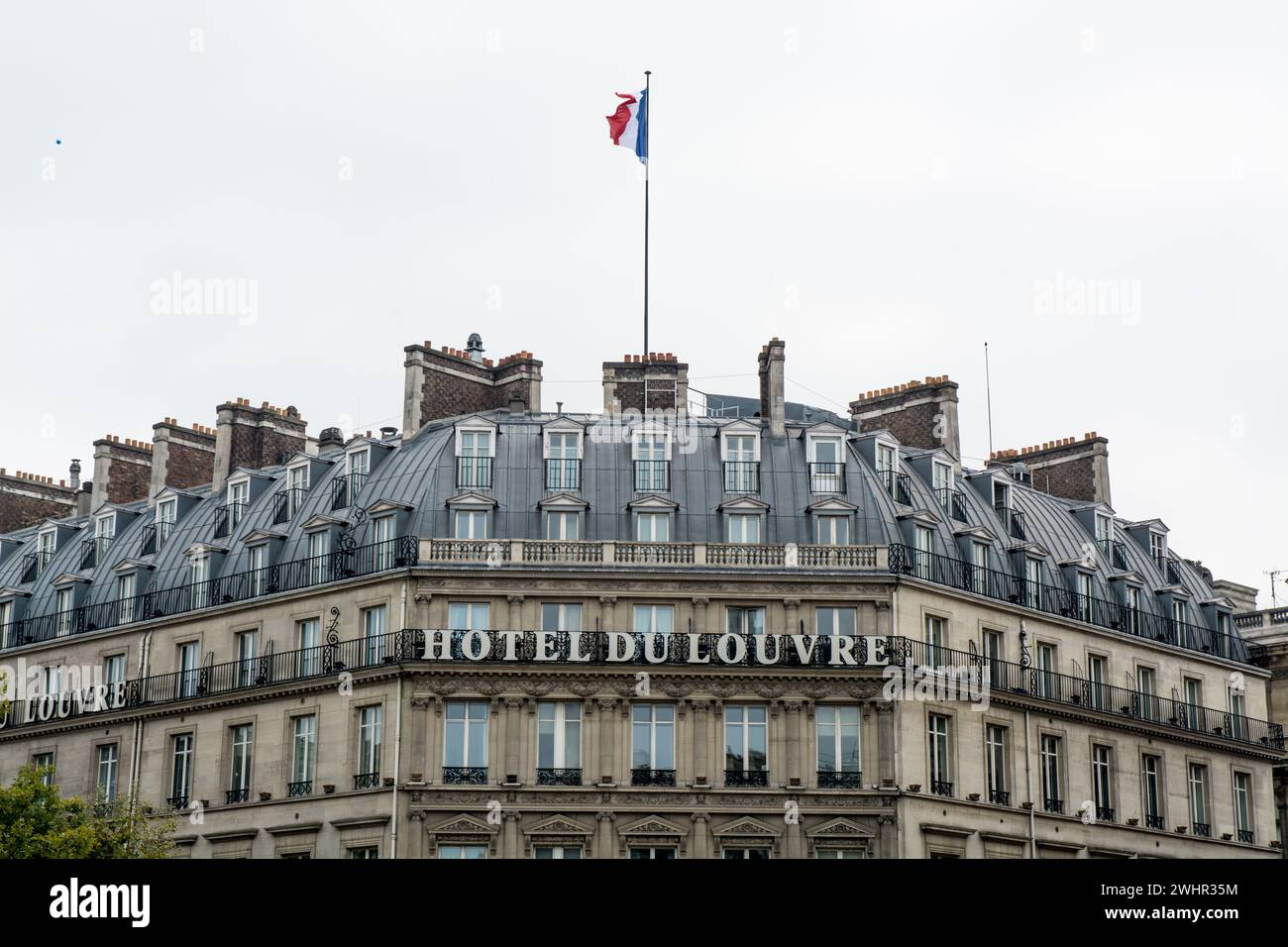 Architectural details of Paris buildings Stock Photo