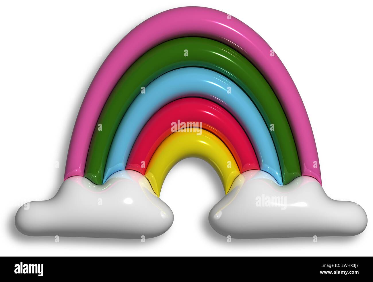 Clouds with a rainbow Cut Out Stock Images & Pictures - Alamy