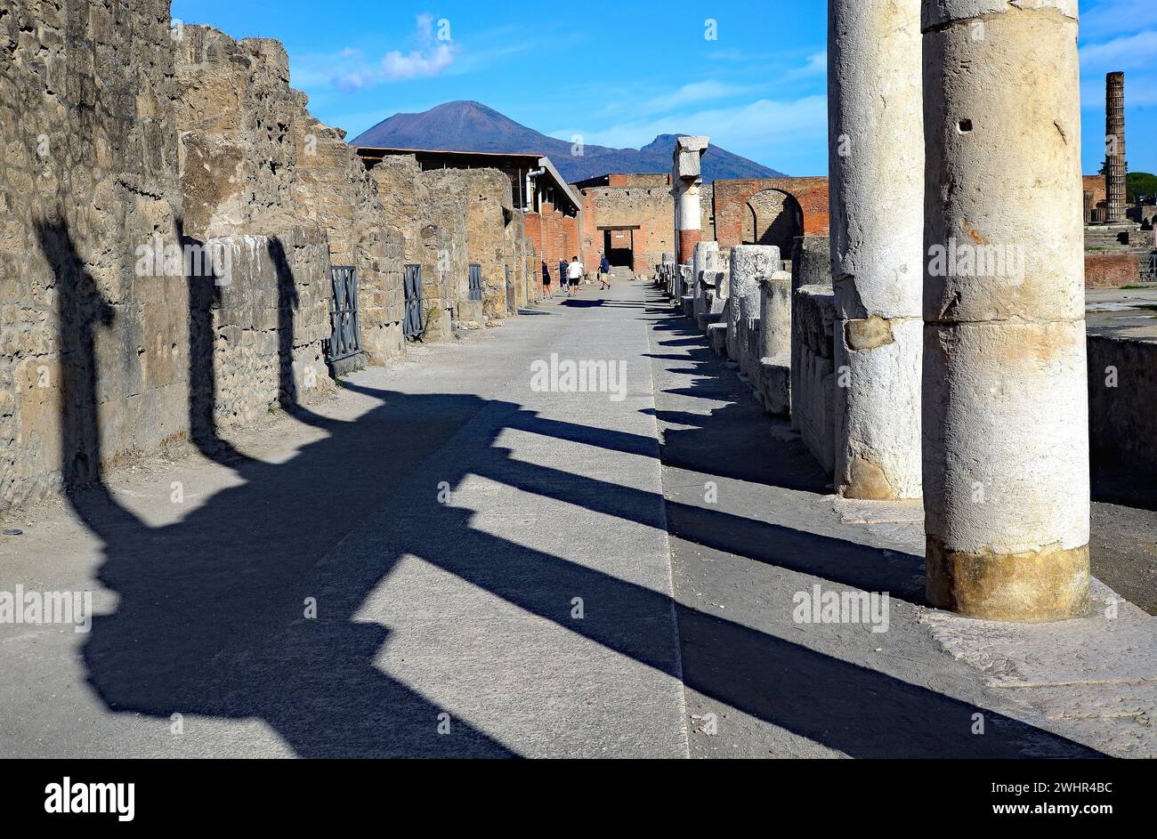 Columns and Shadows, Fragment from the Forum Stock Photo