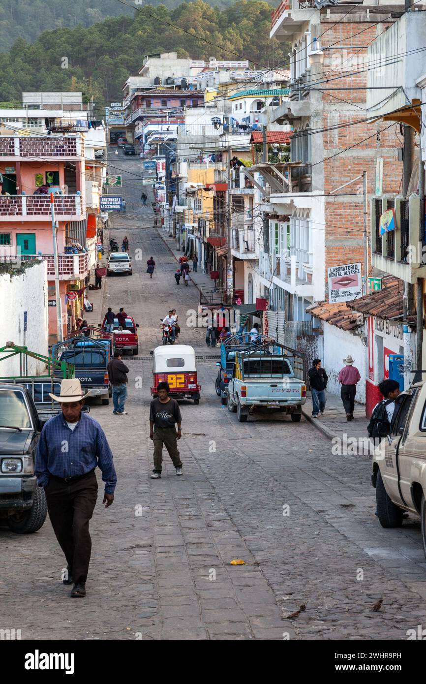 Chichicastenango, Guatemala.  Street Scene. Stock Photo