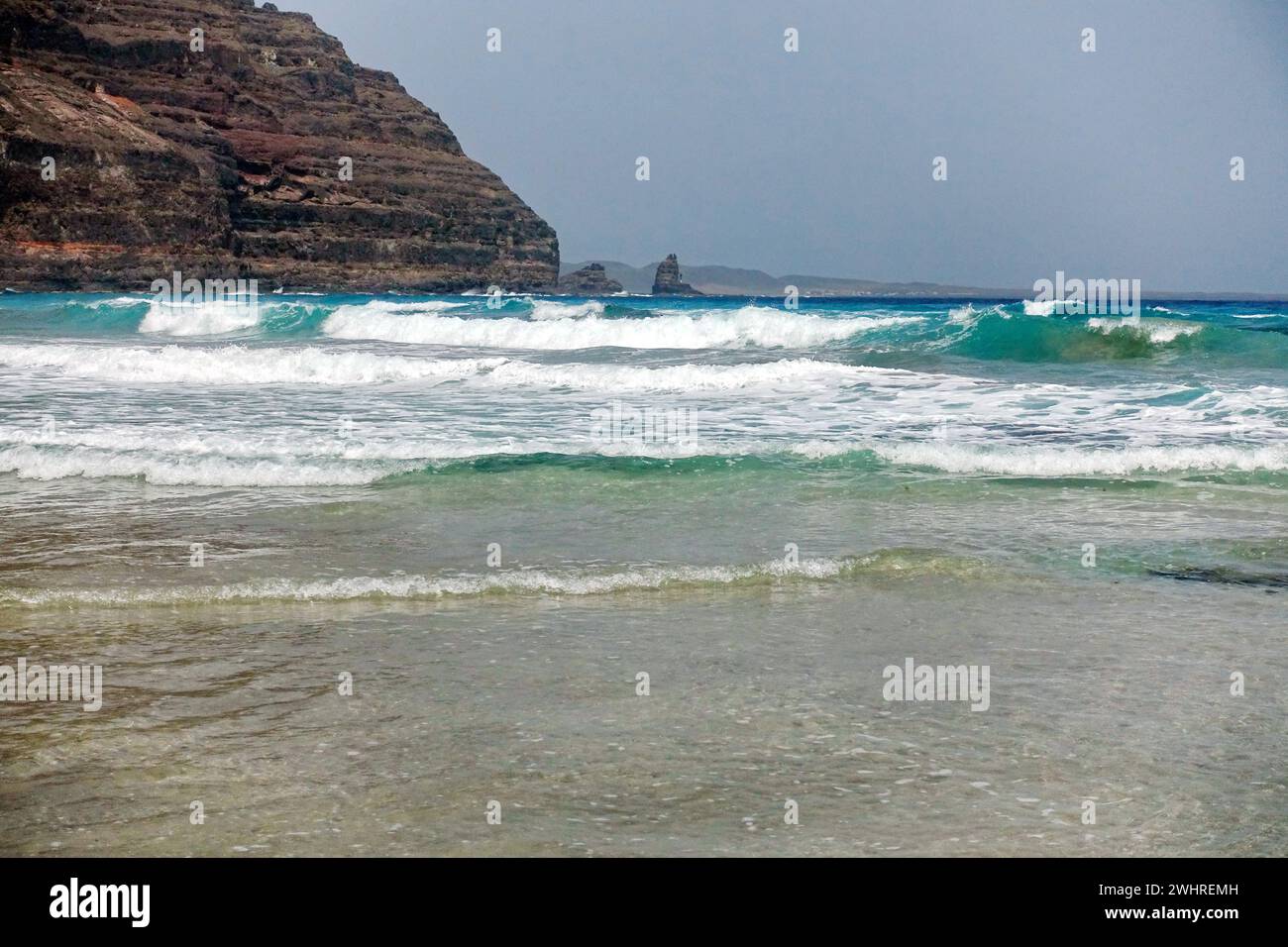 Playa de la Canteria bei Orzola auf Lanzarote Stock Photo