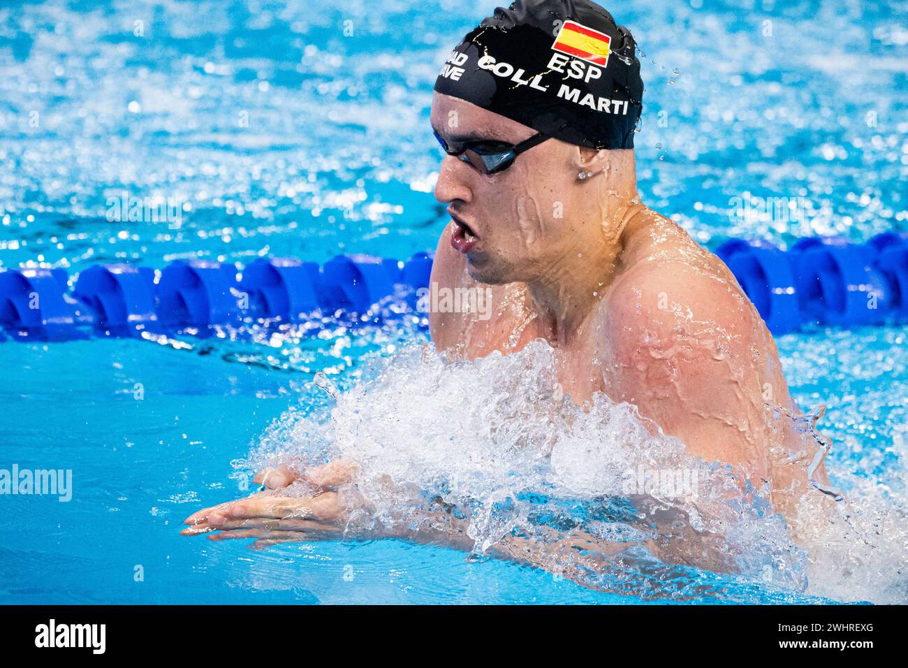 Carles Coll Marti of Spain competes in the swimming men's 100m