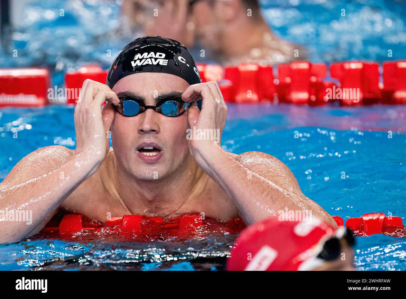 Carlos Quijada Roldan of Spain competes in the swimming men's 400m ...