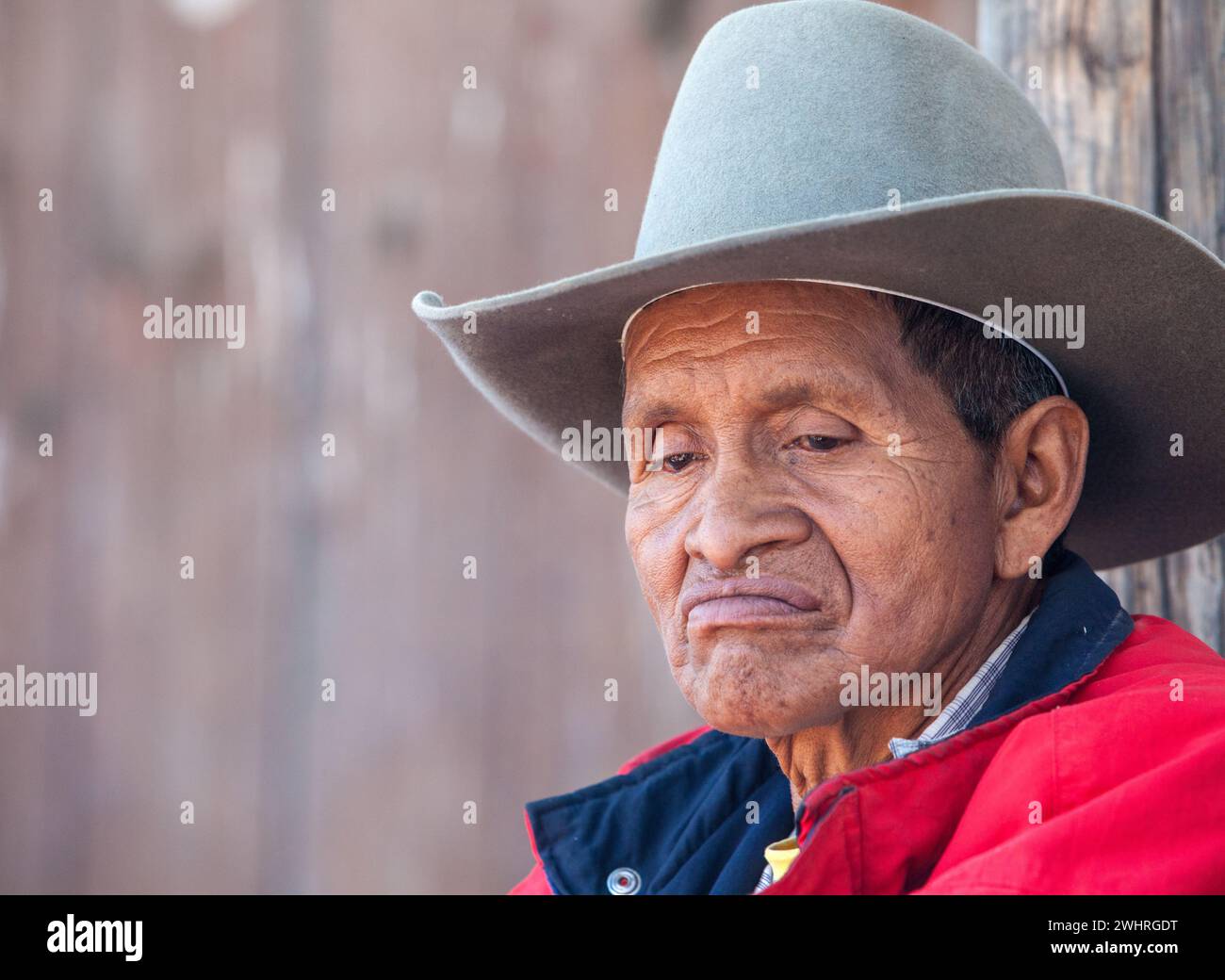 Chichicastenango, Guatemala. Quiche (Kiche, K'iche') Man Sitting on