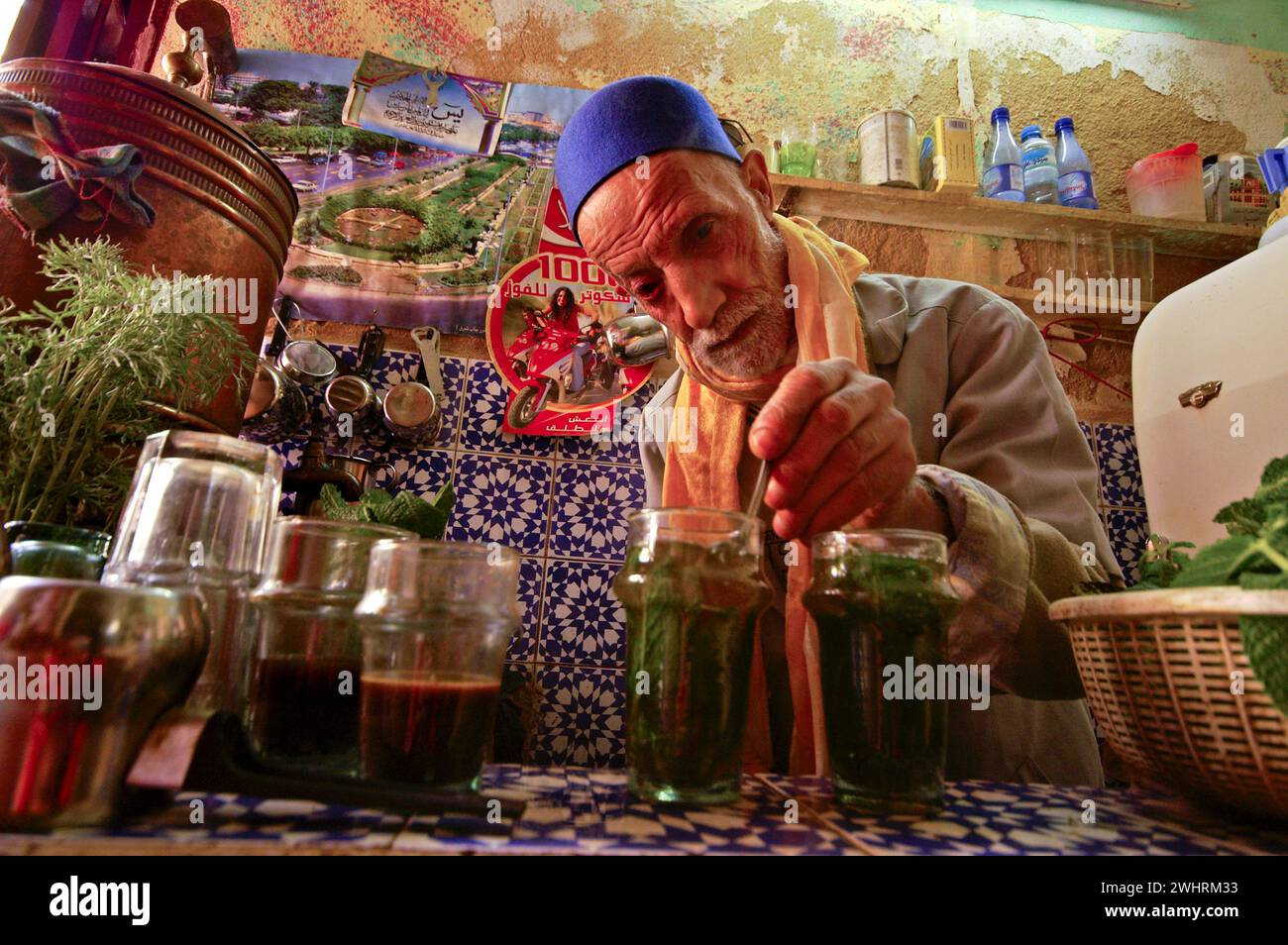 Teteria tradicional. Fez. Marruecos. Magreb. Africa. Stock Photo