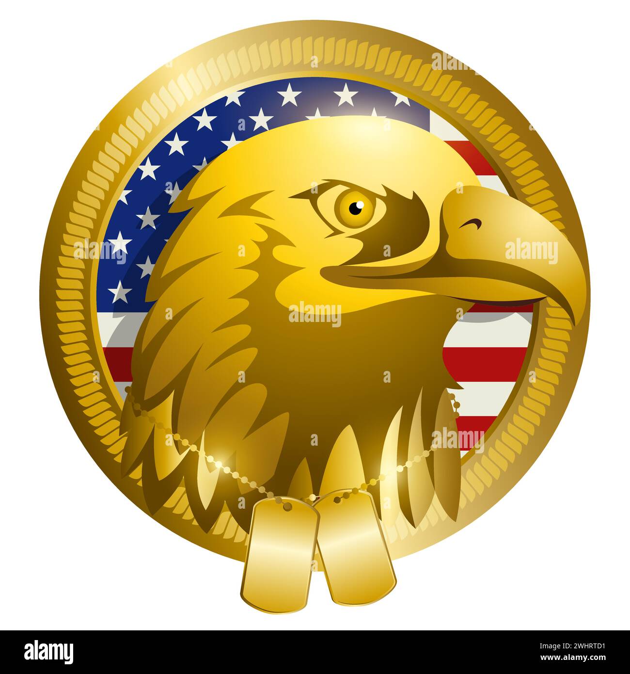 Bald eagle flag tattoo hi-res stock photography and images - Alamy