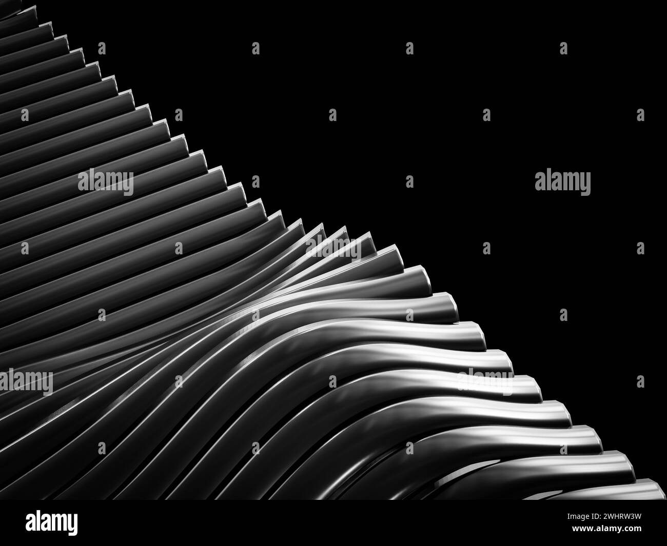 Glowing wavy lines Black and White Stock Photos & Images - Alamy