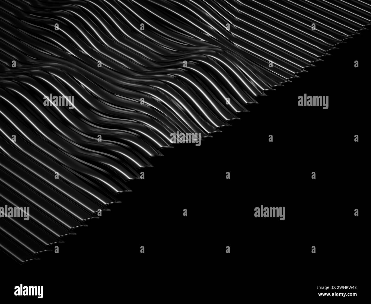 Elegant black background with wavy lines Stock Photo - Alamy