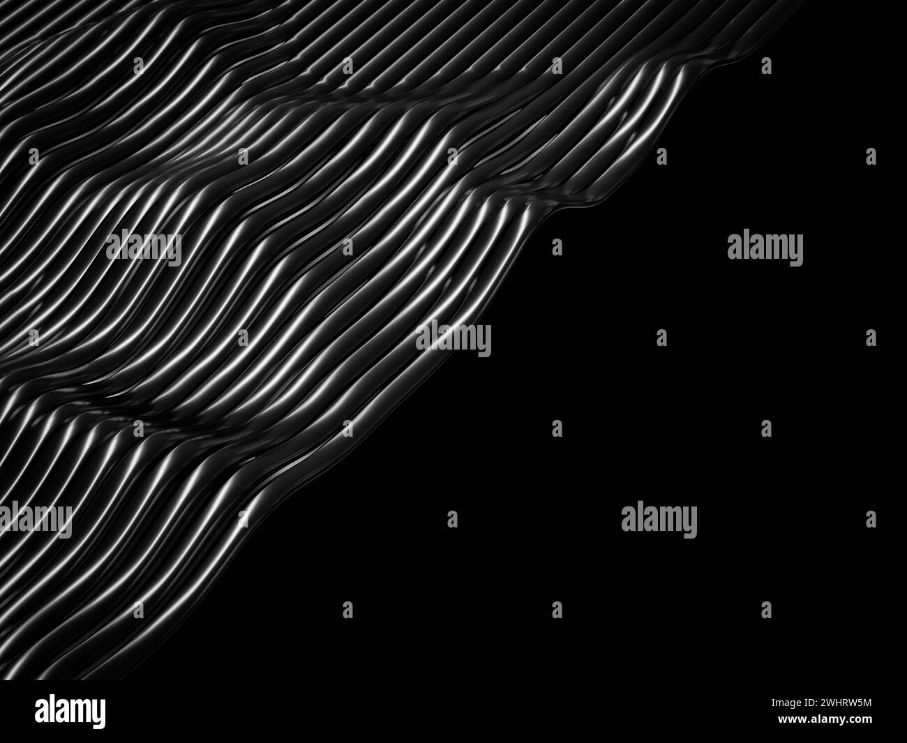 Elegant black background with wavy lines Stock Photo - Alamy