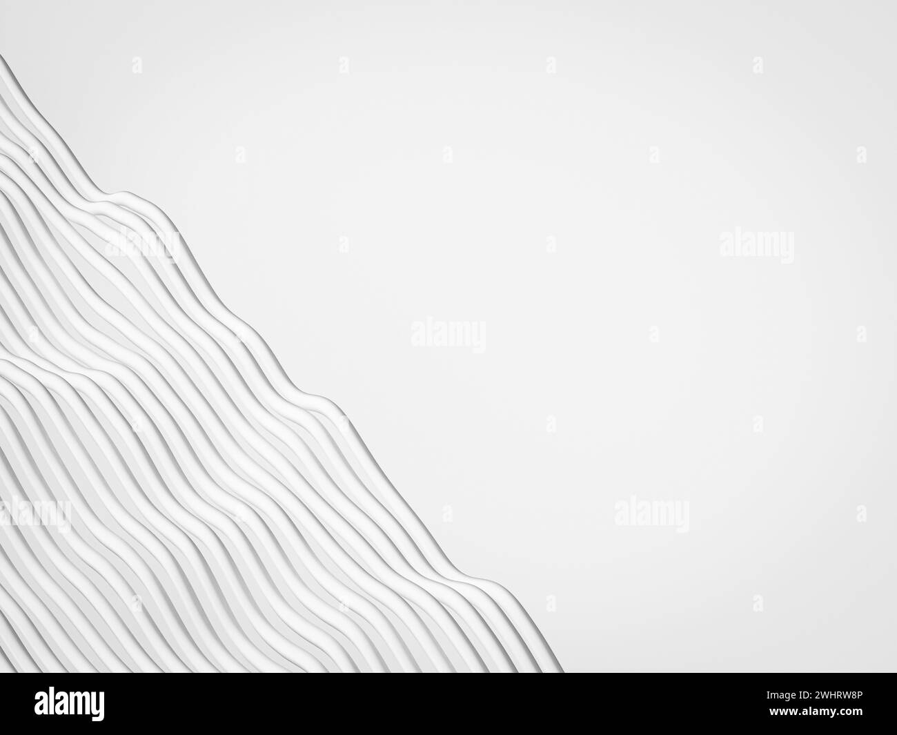 White abstract modern background with wavy lines Stock Photo - Alamy