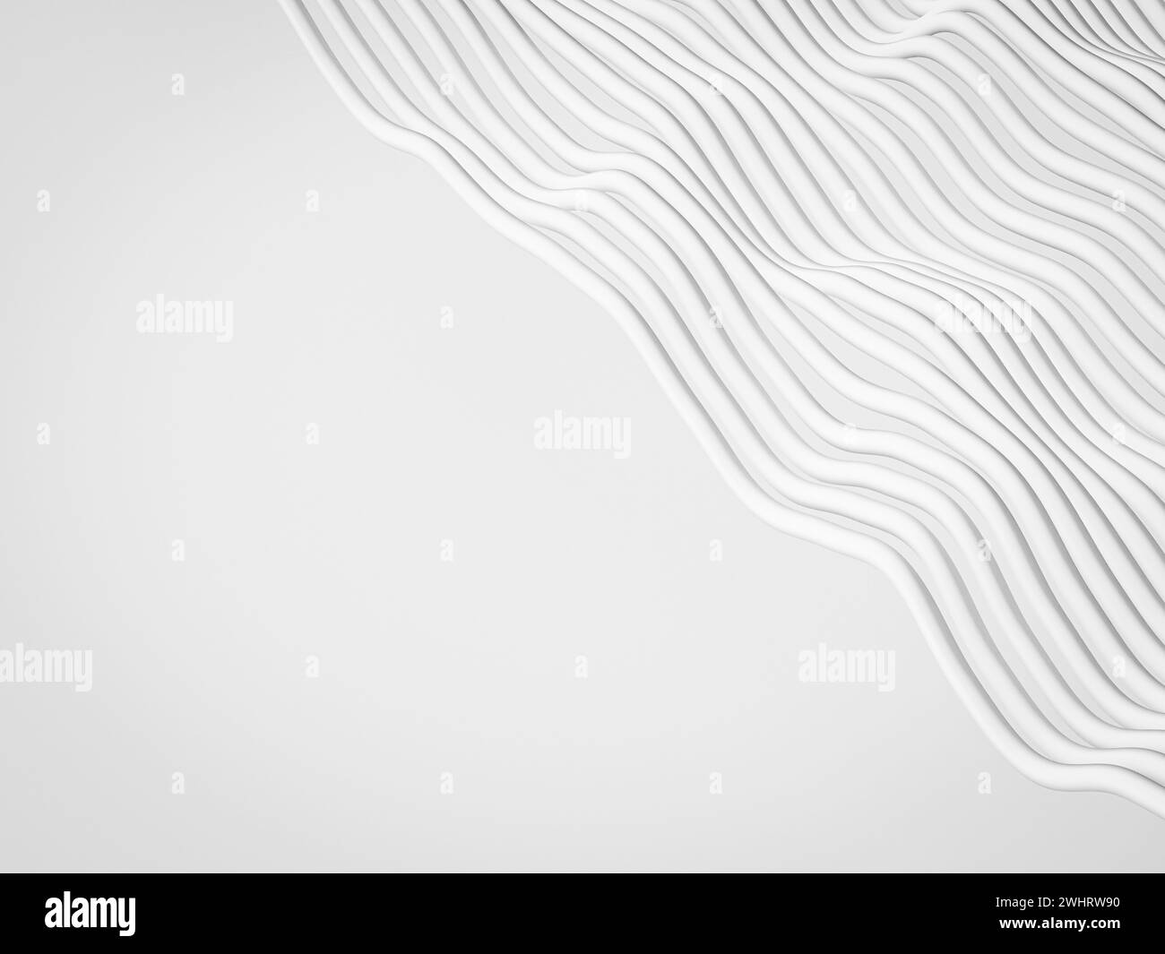 White abstract modern background with wavy lines Stock Photo - Alamy