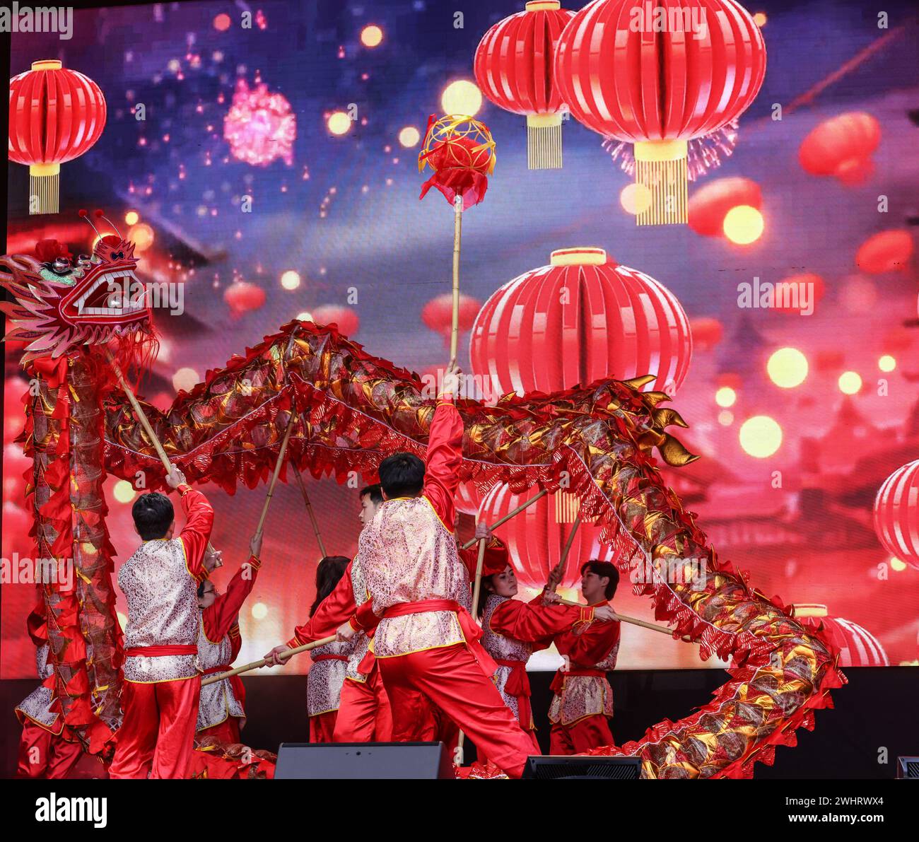 Trafalgar Square London UK 11 Feb 2024 Trafalgar Square mark the