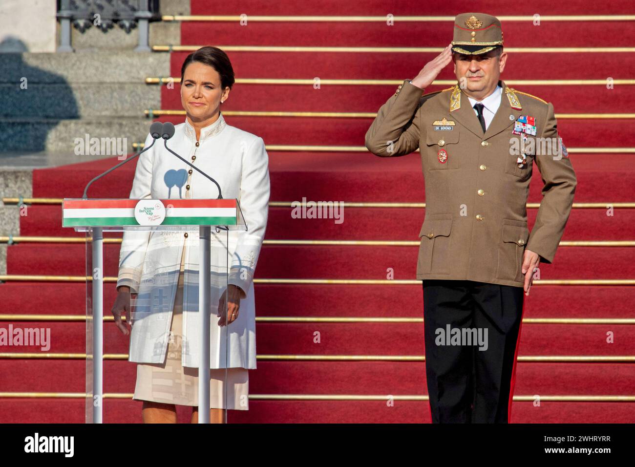 President Novak President Katalin Novak, Budapest, Hungary Ungarn, 20.08.2023, Budapest ...