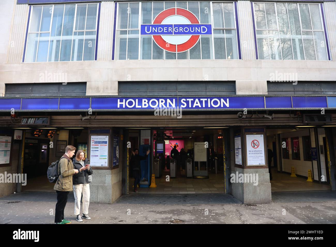 Holborn Underground station entrance Stock Photo Alamy