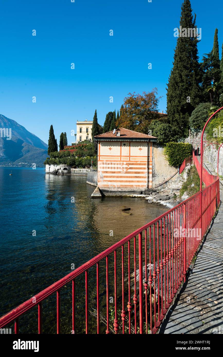 Varenna at the lake como in the north of italy Stock Photo
