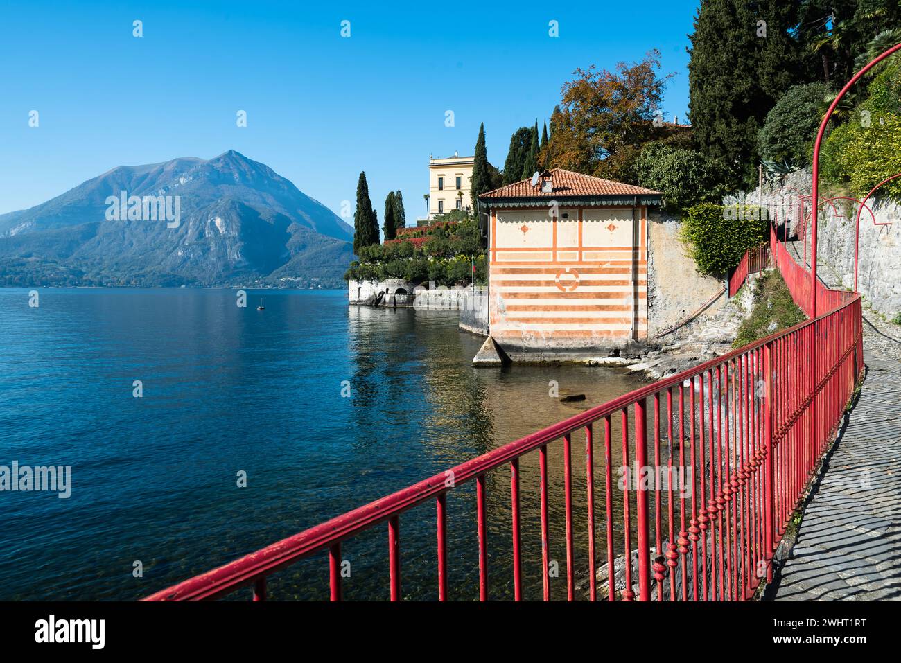 Varenna at the lake como in the north of italy Stock Photo