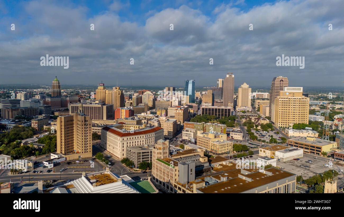 Aerial View Of The City Of San Antonio, Texas Stock Photo