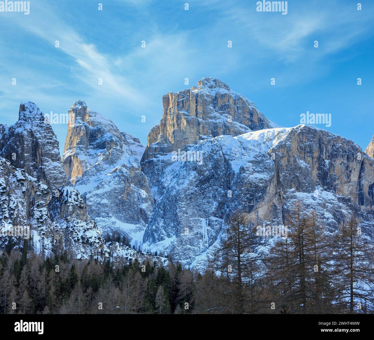 Beautiful winter rocky mountain landscape. Stock Photo