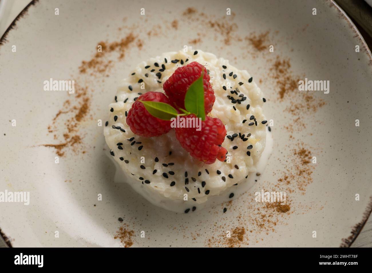 Raspberry Sticky Rice. Sticky rice cooked with coconut milk with fresh ...