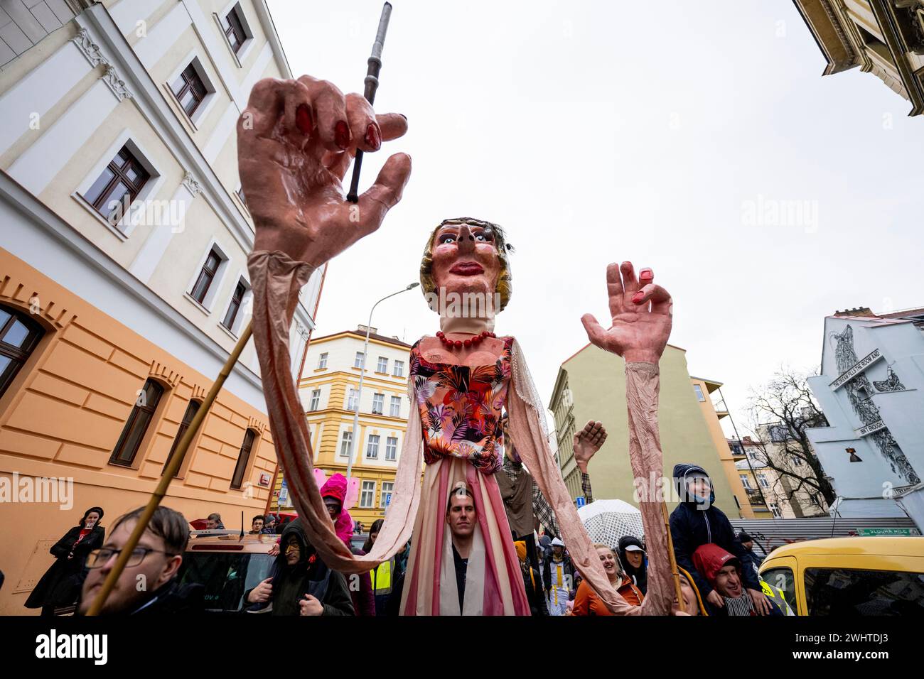 Prague, Czech Republic. 11th Feb, 2024. Zizkov carnival procession