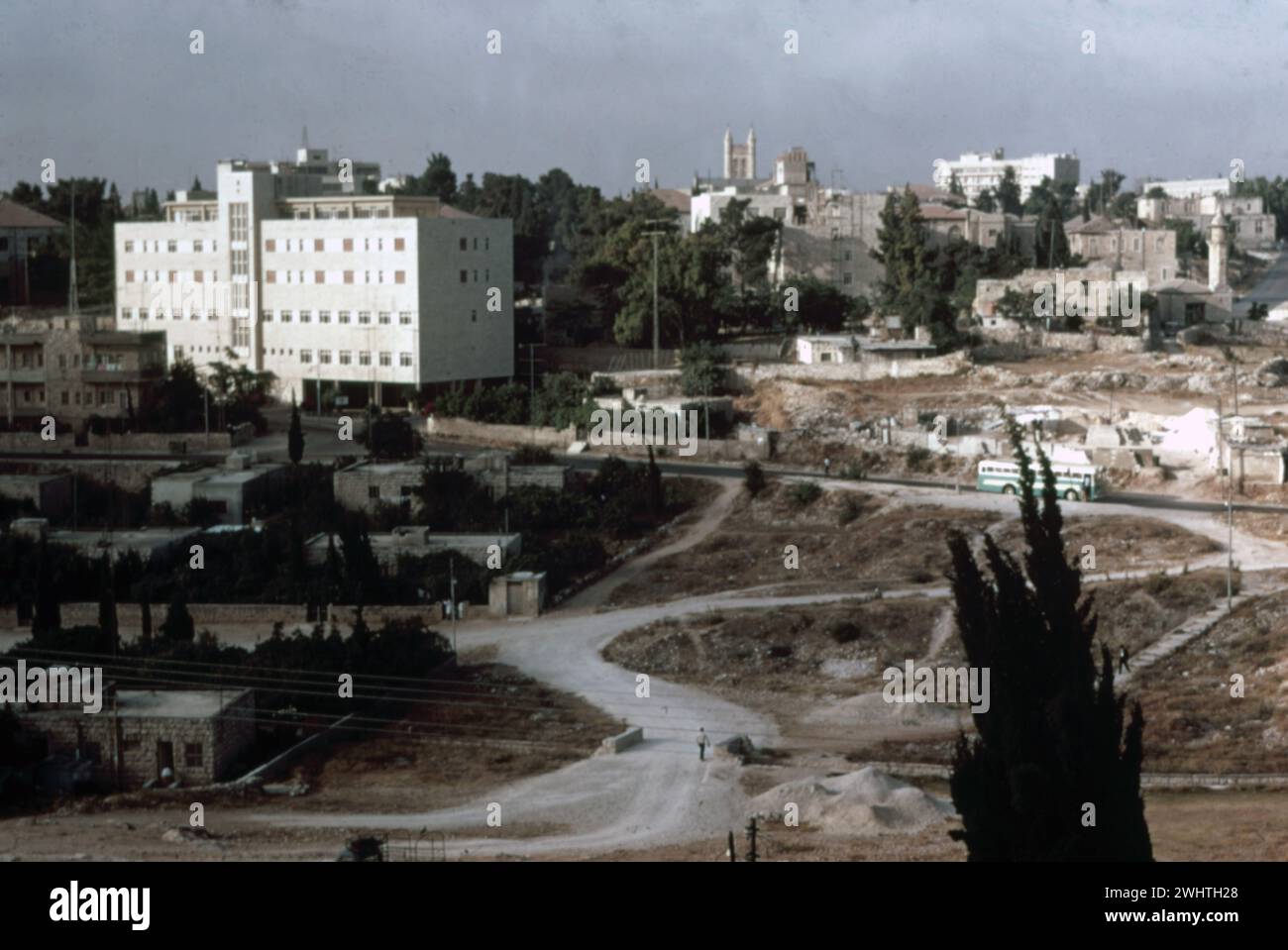 Jerusalem, a divided city 1970s - Jerusalem, eine geteilte Stadt 1970er Stock Photo