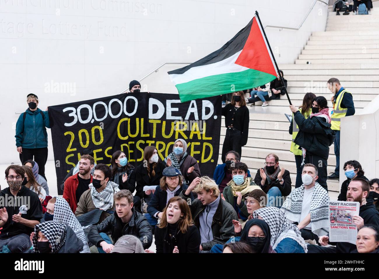 London, UK. 10 February 2024. Pro-Palestine activists from Energy