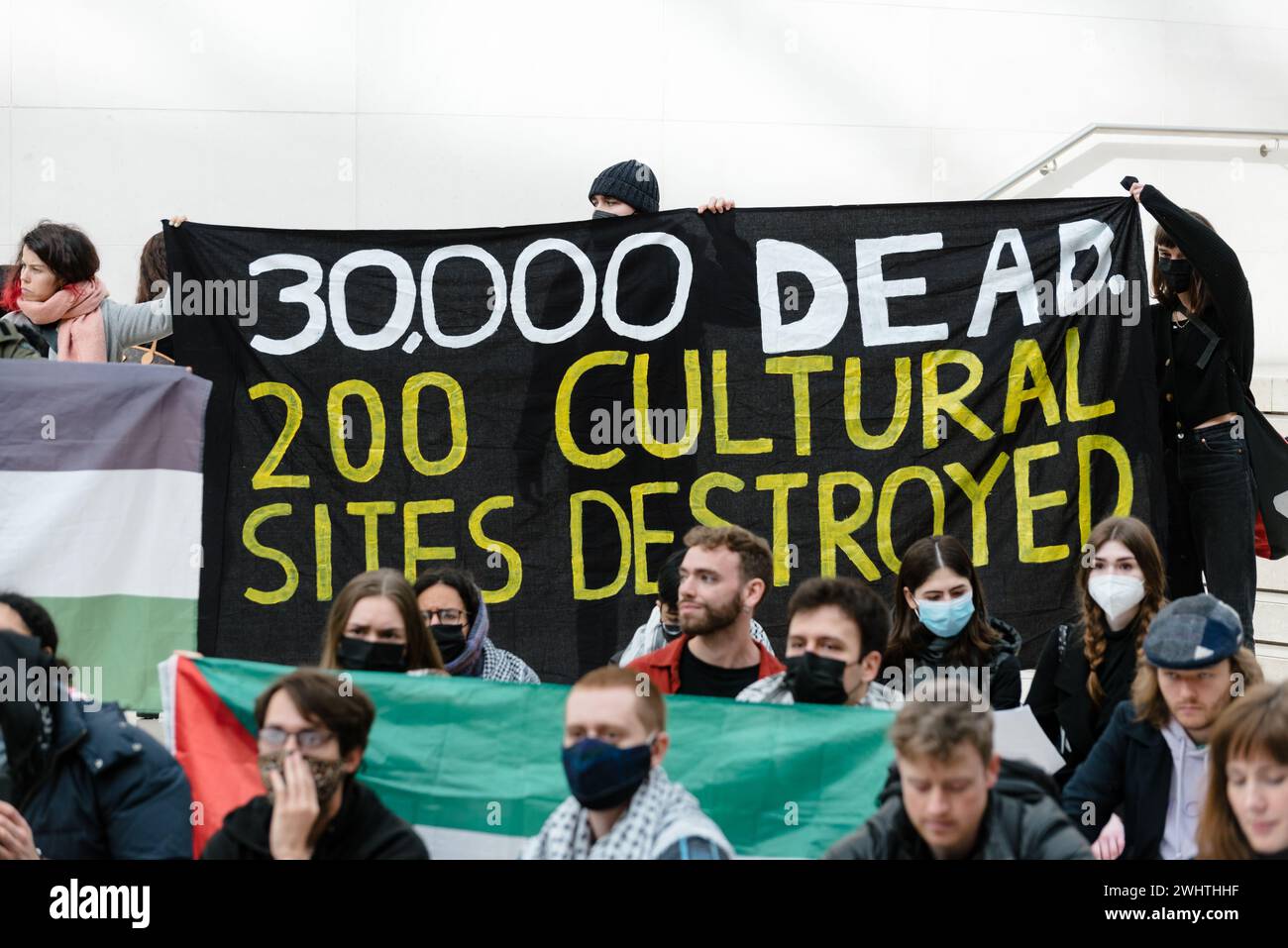 London UK 10 February 2024 Pro Palestine Activists From Energy   London Uk 10 February 2024 Pro Palestine Activists From Energy Embargo For Palestine Disrupt The British Museum With A Sit In Credit Andrea Domeniconialamy Live News 2WHTHHF 